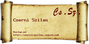 Cserni Szilas névjegykártya